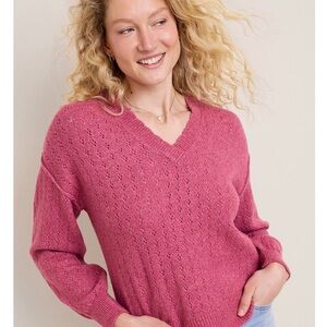 Francesca's Collections Rose Knit Sweater